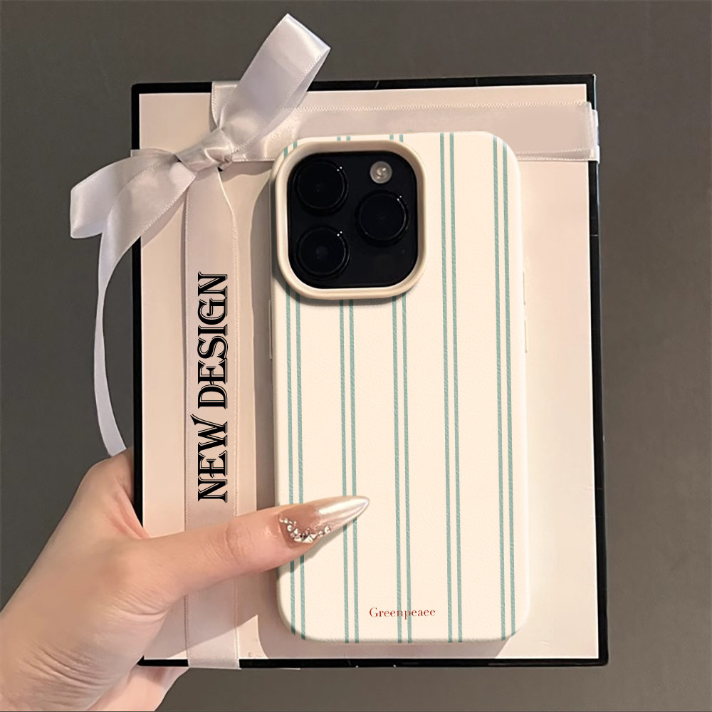 Phone Cases Unique - Casing Ponsel Motif Garis Merah Muda