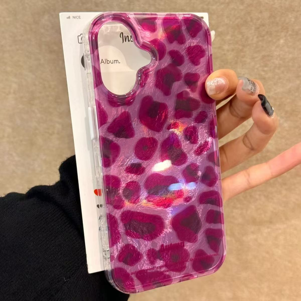 Phone Cases Unique - Casing Ponsel Motif Macan Tutul Ungu
