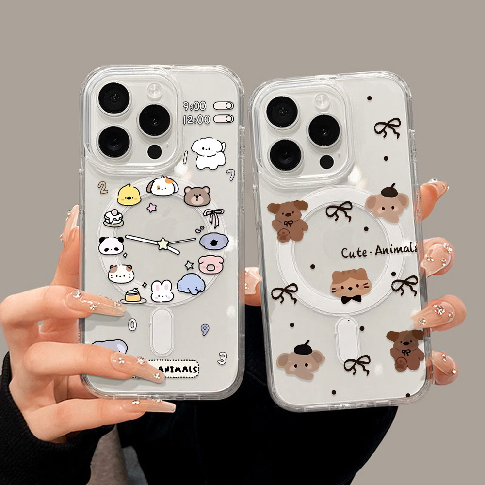Phone Cases With Magsafe - Casing Ponsel Gambar Hewan Kartun Lucu