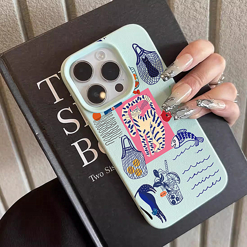 Phone Cases Unique - Casing Ponsel Motif Kucing Ceri Lucu