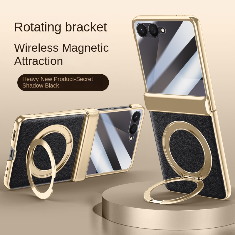 Flip Leather Case - Casing Ponsel Kulit Magnetik Untuk Samsung