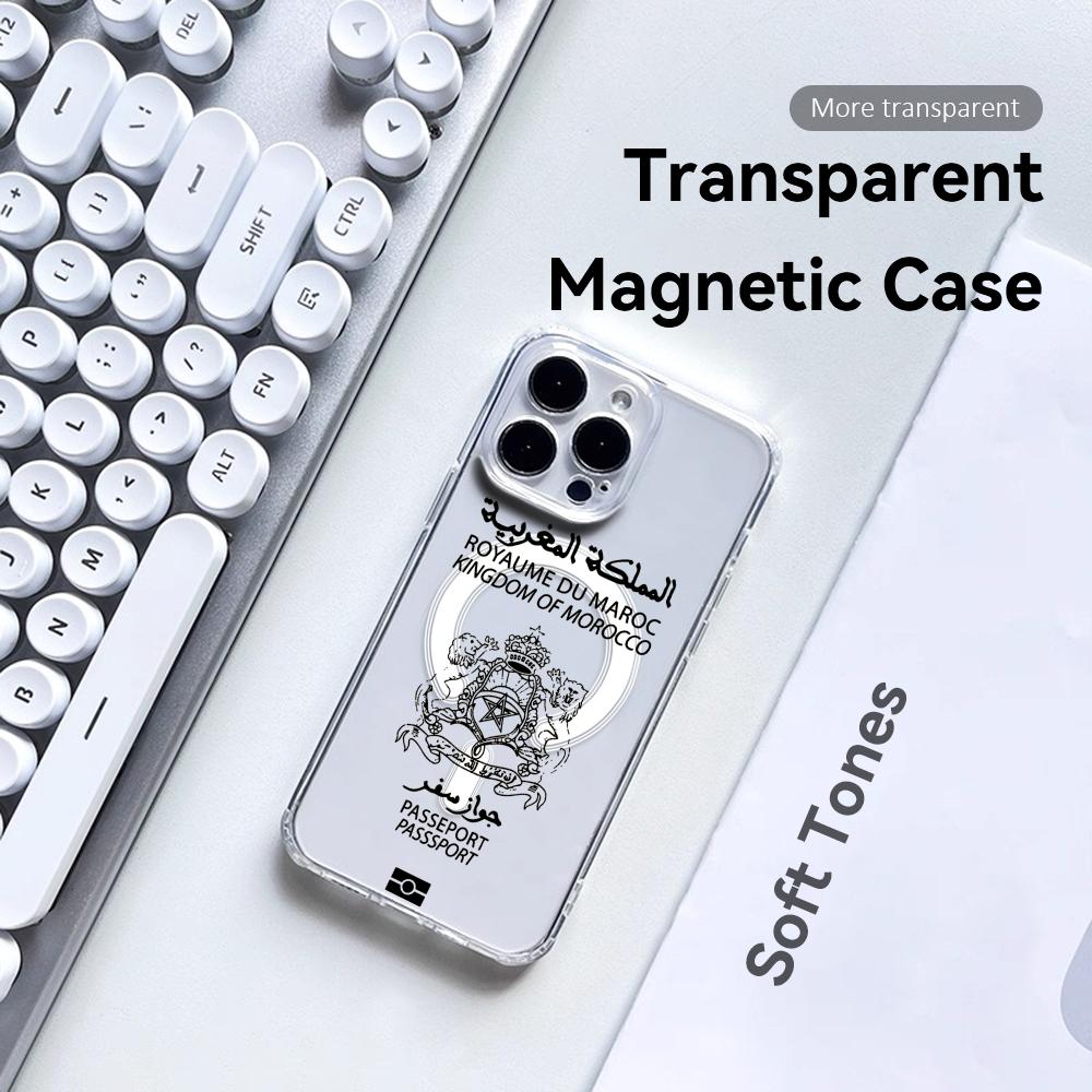Phone Cases With Magsafe - Casing Ponsel Paspor Maroko Keren Untuk