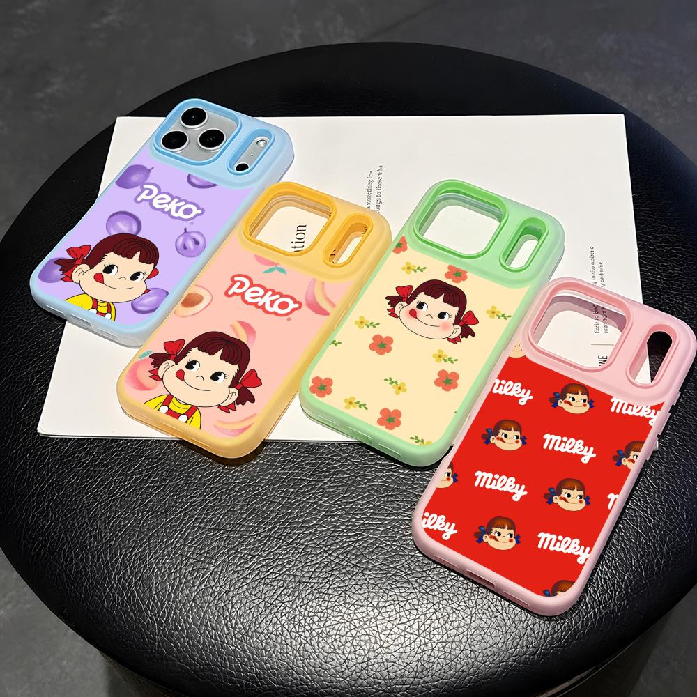 Phone Cases With Card Holder - Casing HP Fujiya Milky Peko-Chan 2-in-1