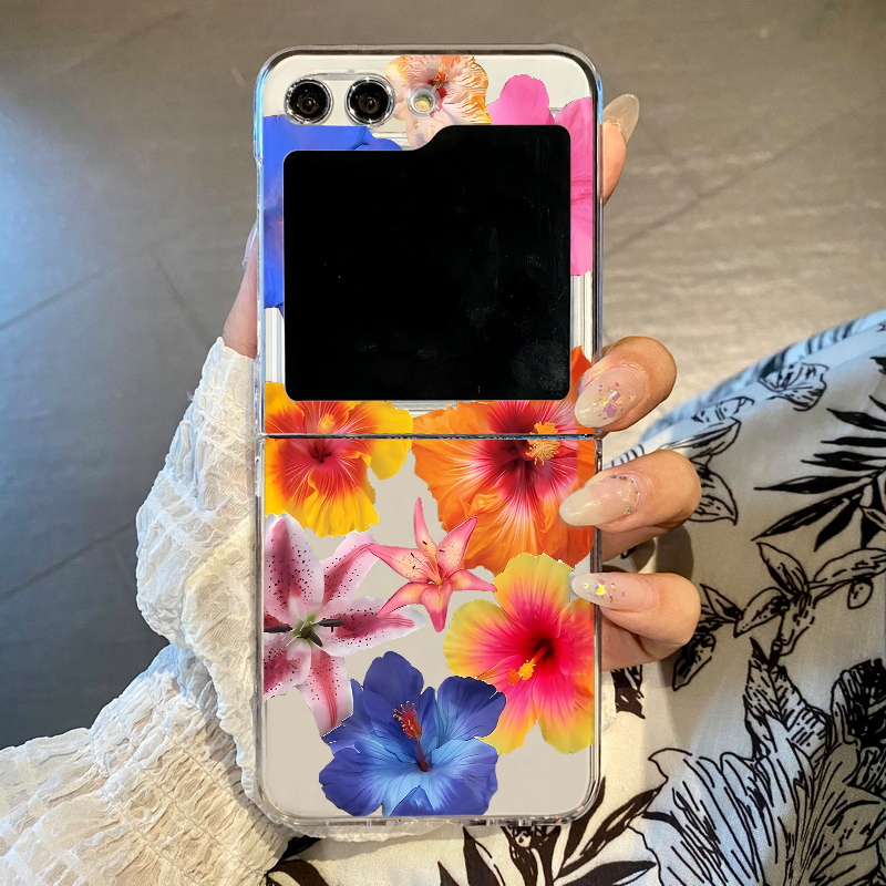 Phone Cases Z Fold 7 - Casing Ponsel Motif Bunga Realistis Untuk