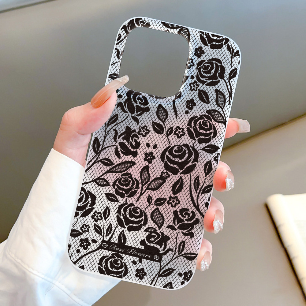 Phone Cases Unique - Casing Ponsel Silikon Motif Mawar Untuk