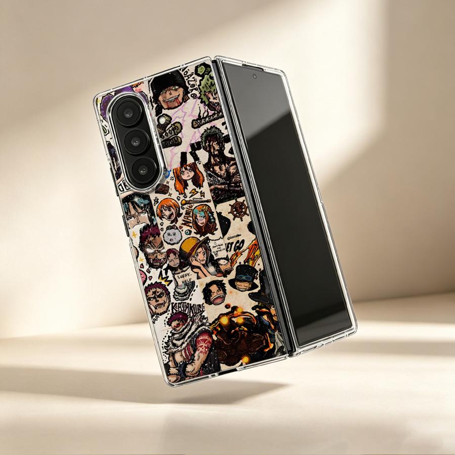 Phone Cases Z Fold 7 - Casing Luffy Crew Bond untuk Samsung