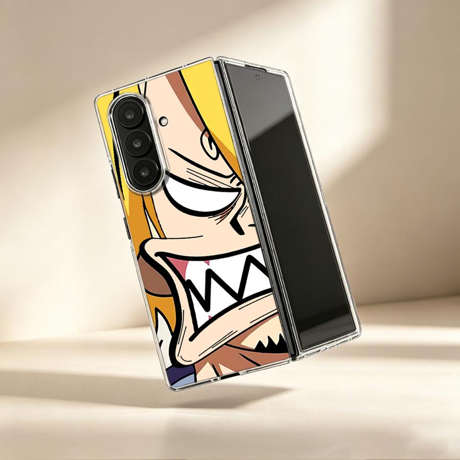 Phone Cases Z Fold 7 - Casing Anime Sanji Marah untuk Samsung