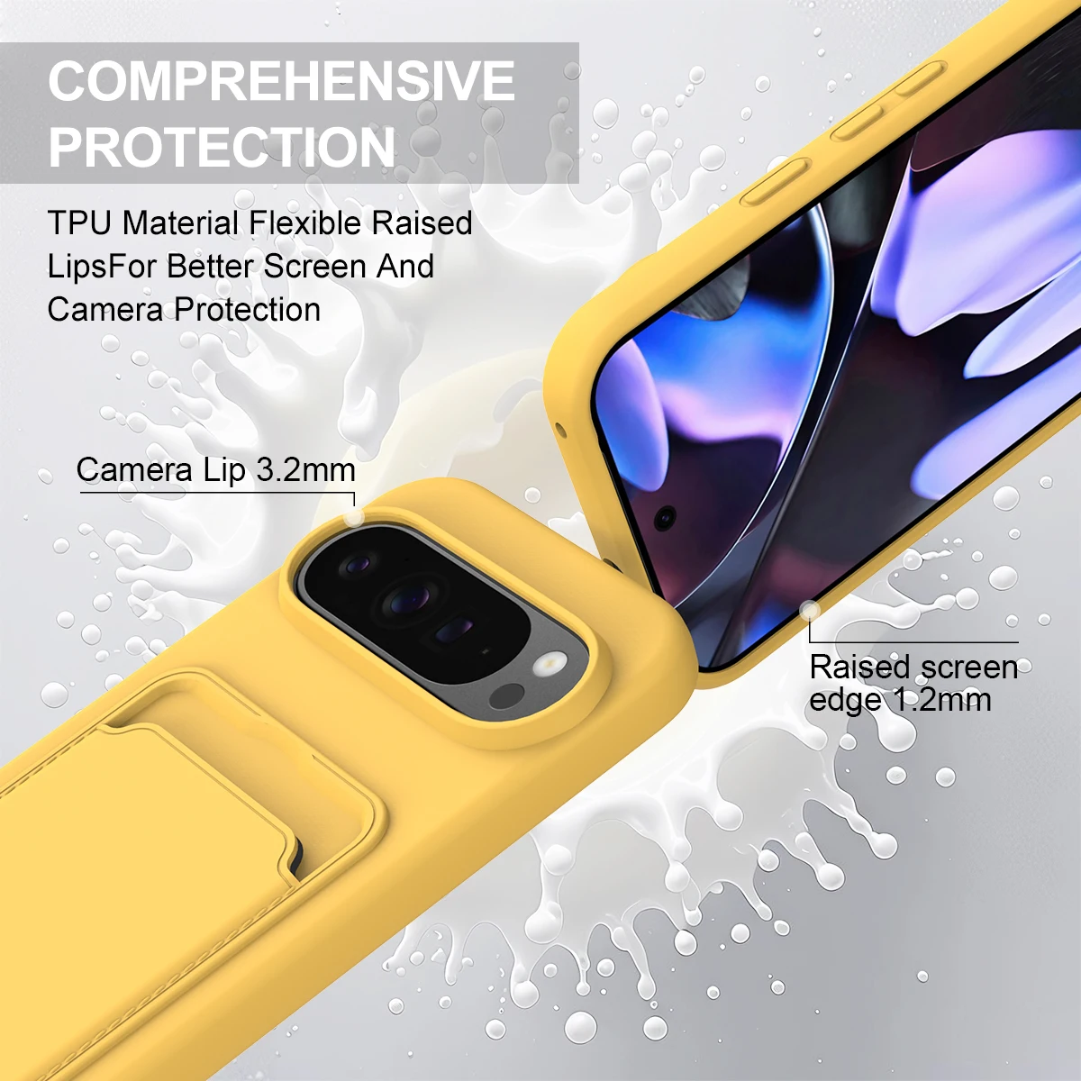 Casing Ponsel Silikon Cair Lem - Phone Cases With Card Holder ulasan dan harga