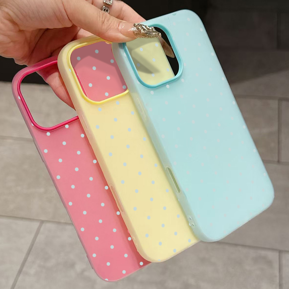 Casing HP Biru Muda Motif Polk - Phone Cases Polka Dot ulasan dan harga
