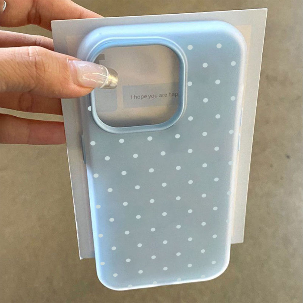 Casing HP Biru Muda Motif Polk - Phone Cases Polka Dot ulasan dan harga