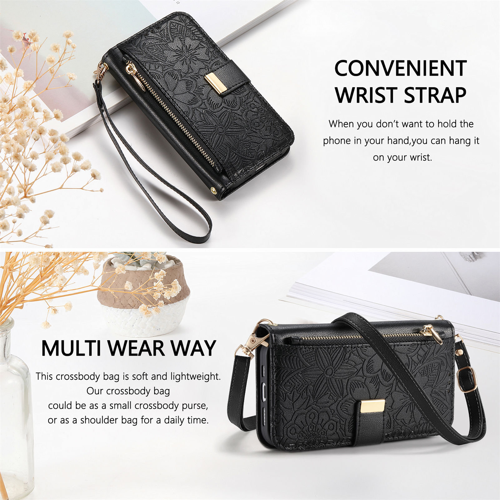 Dompet Kulit dengan Resleting  - Flip Leather Case ulasan dan harga