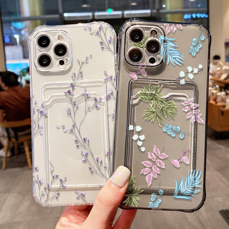 Casing Ponsel Motif Bunga Untu - Phone Cases With Card Holder ulasan dan harga