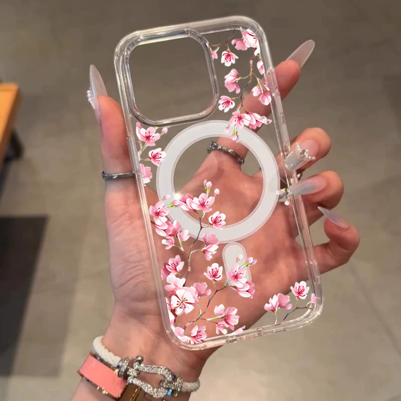 Casing Bunga INS Merah Muda Me - Phone Cases With Magsafe ulasan dan harga