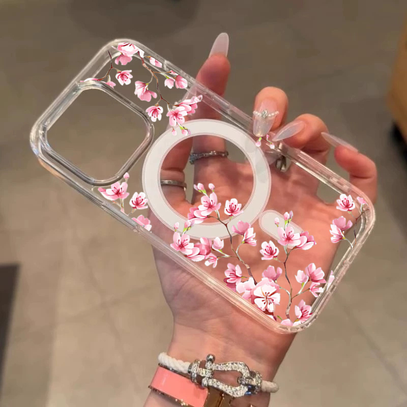Casing Bunga INS Merah Muda Me - Phone Cases With Magsafe ulasan dan harga