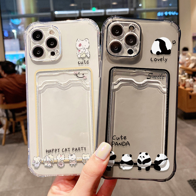 Casing Ponsel Kucing Hitam Luc - Phone Cases With Card Holder ulasan dan harga
