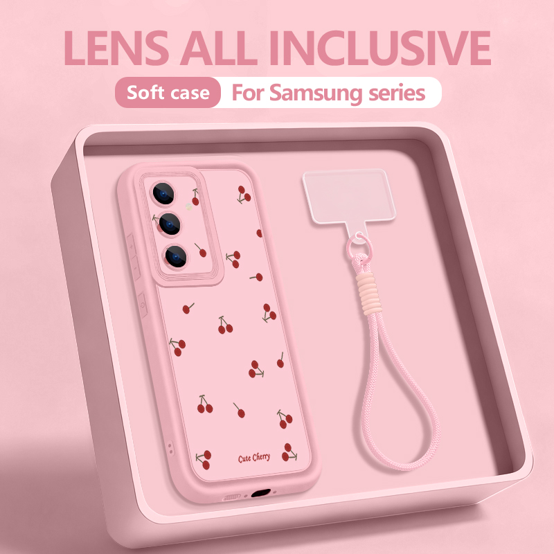 Casing Ponsel Motif Ceri Kecil - Phone Cases With Loop ulasan dan harga