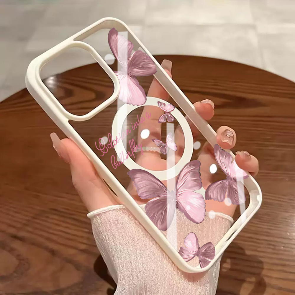 Casing Ponsel Kupu-kupu Bubuk  - Phone Cases With Magsafe ulasan dan harga