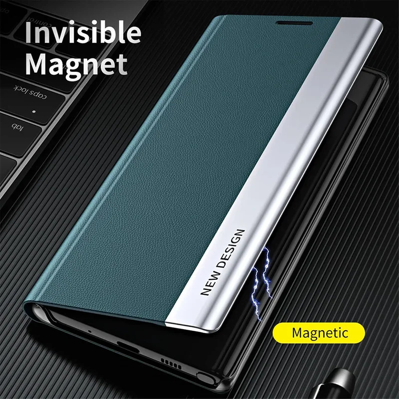 Casing Ponsel Kulit Mewah Mode - Flip Leather Case ulasan dan harga